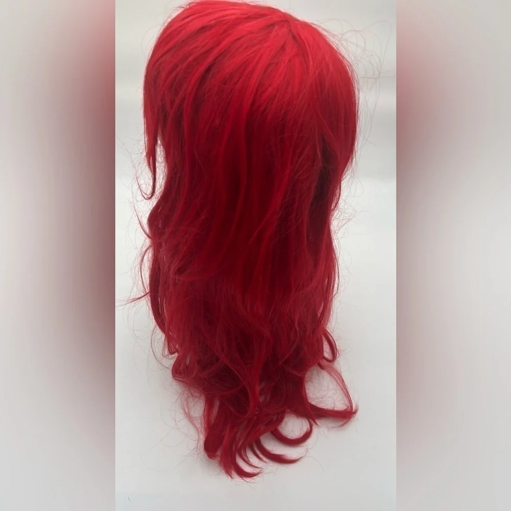 Red Anime Style Wig Long Synthetic Hair